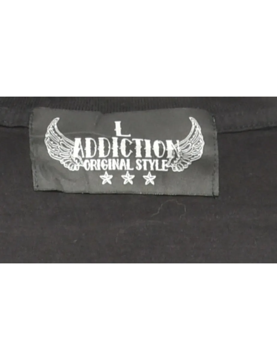 Addiction Printed T-shirt - L