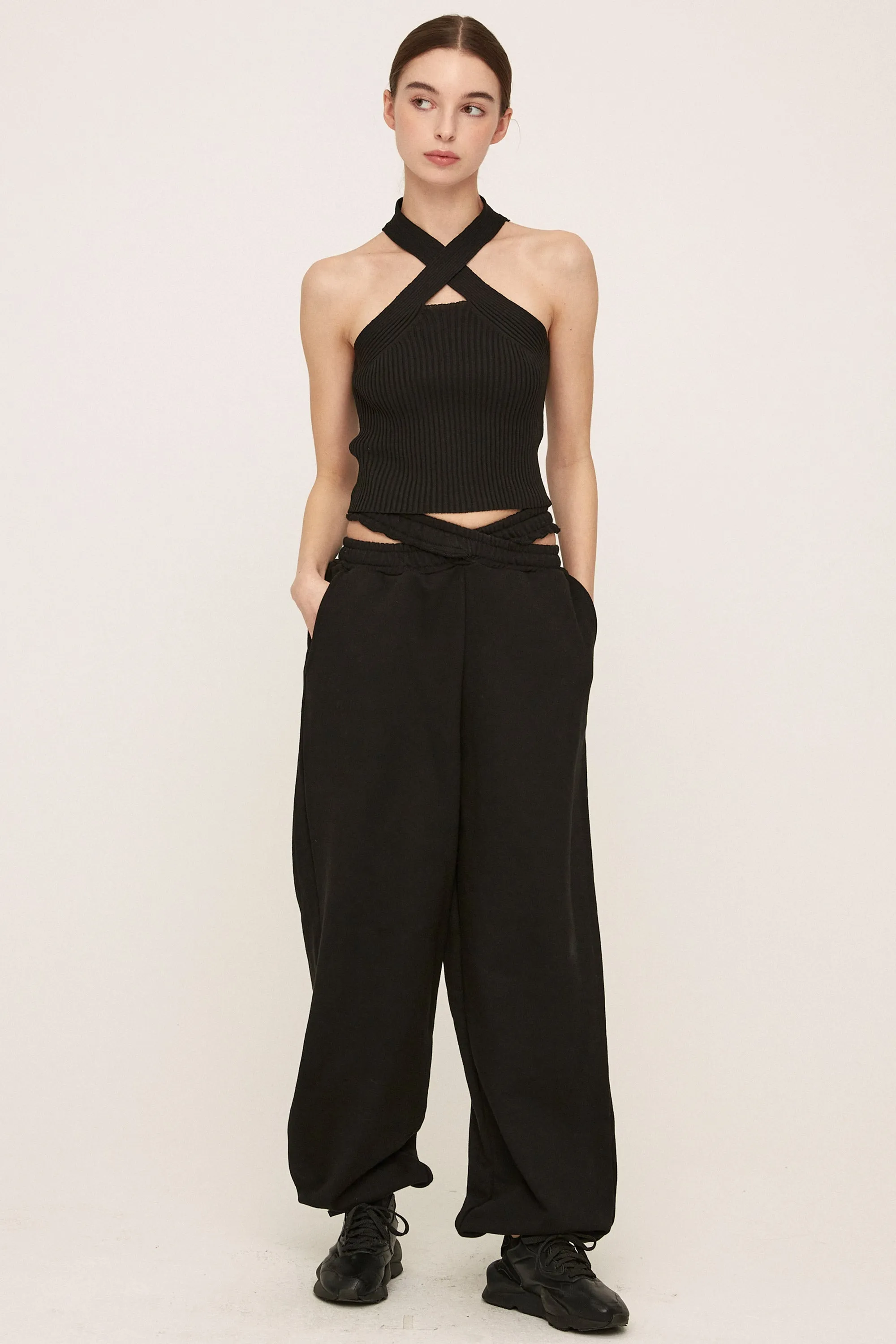 Adrina Cutout Jogger Pants