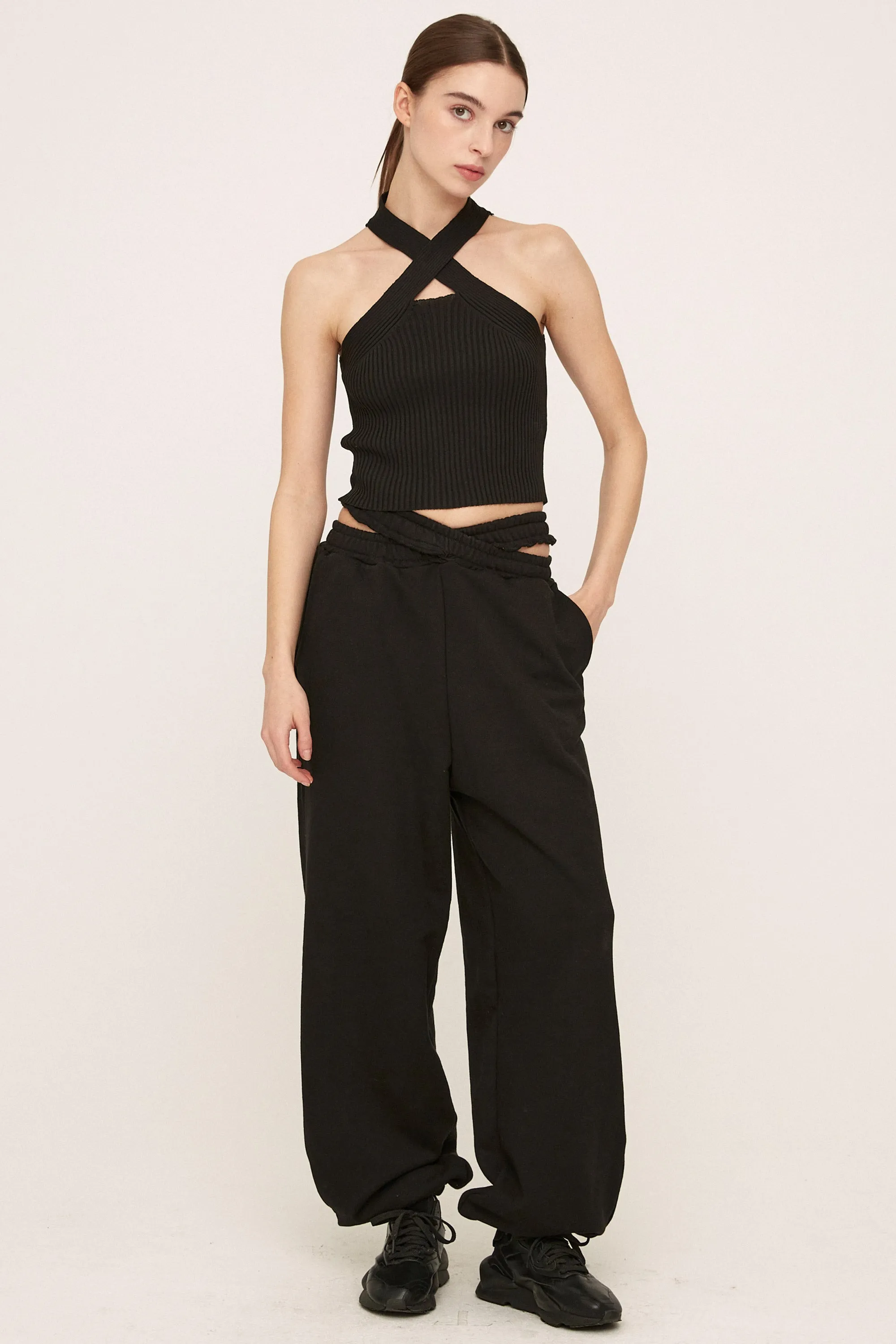 Adrina Cutout Jogger Pants