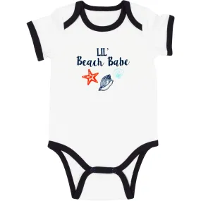 Beach Babe Blue Trimmed Bodysuit