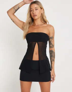 Bilarka Bandeau Top in Black