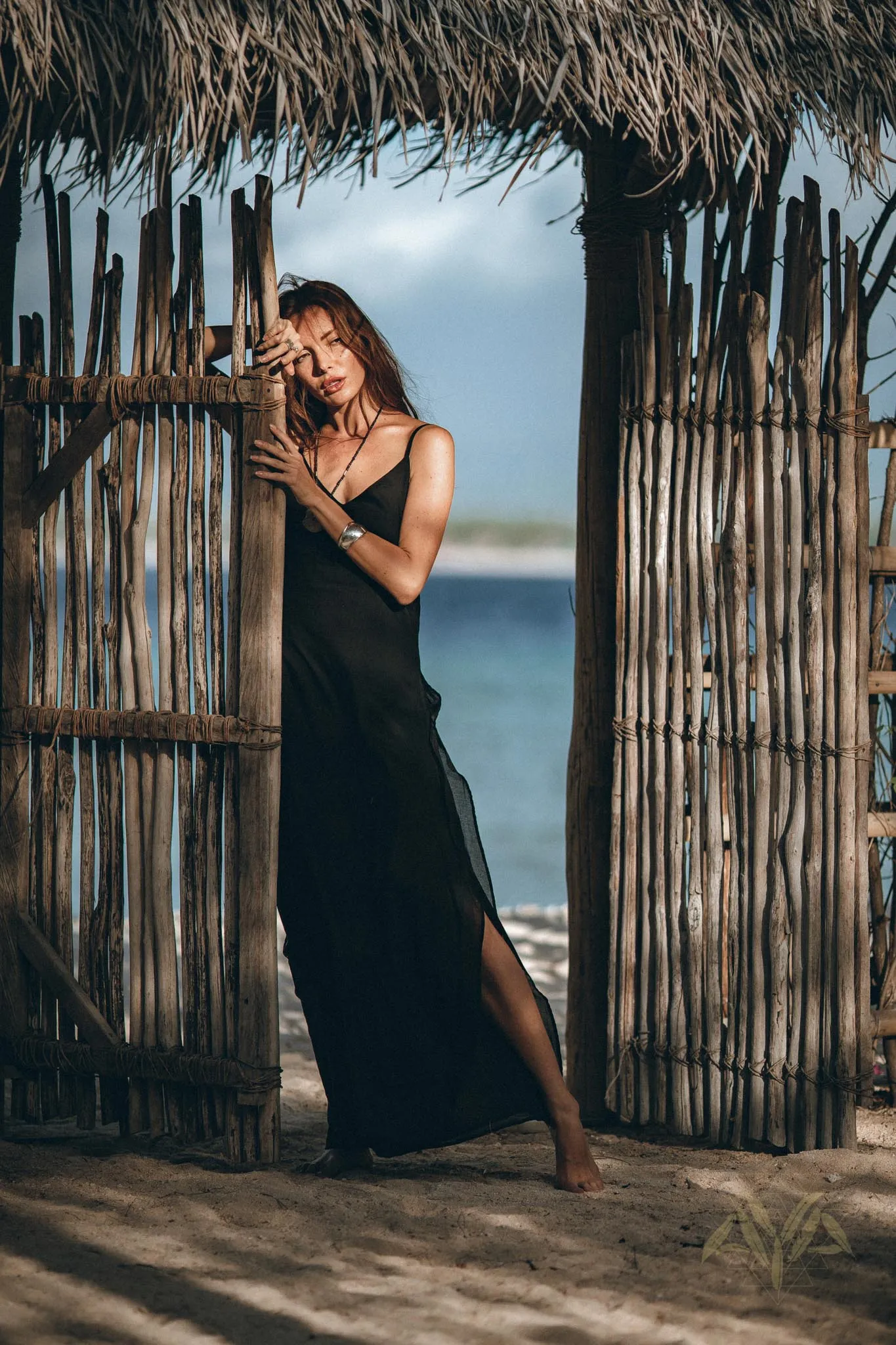 Black Boho Dress • Goddess Dress • Bohemian Tribal Dress • Long Maxi Slip Dress