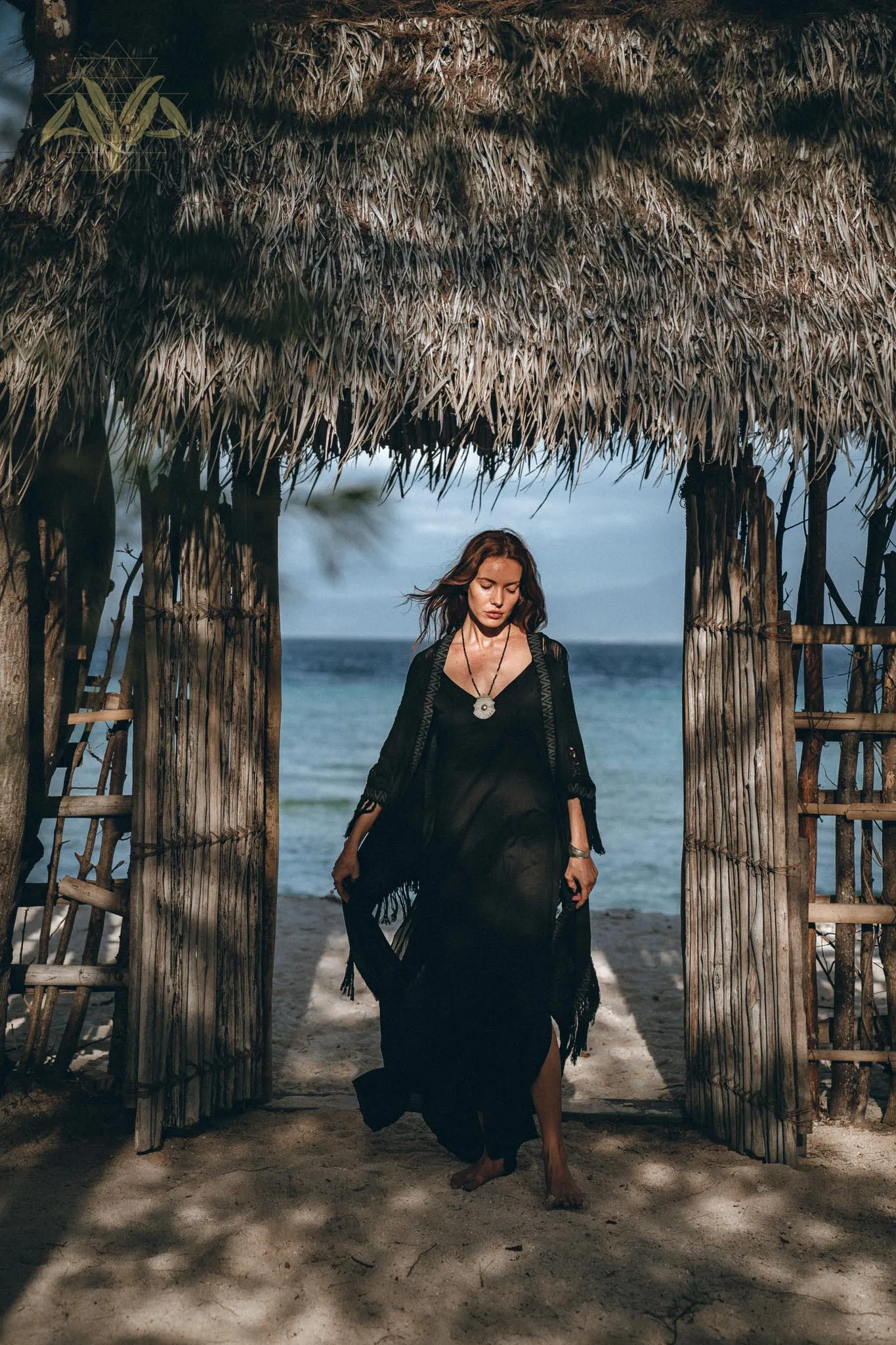 Black Boho Dress • Goddess Dress • Bohemian Tribal Dress • Long Maxi Slip Dress