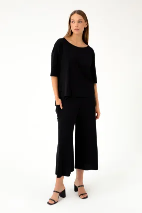 BLACK JERSEY CULOTTES