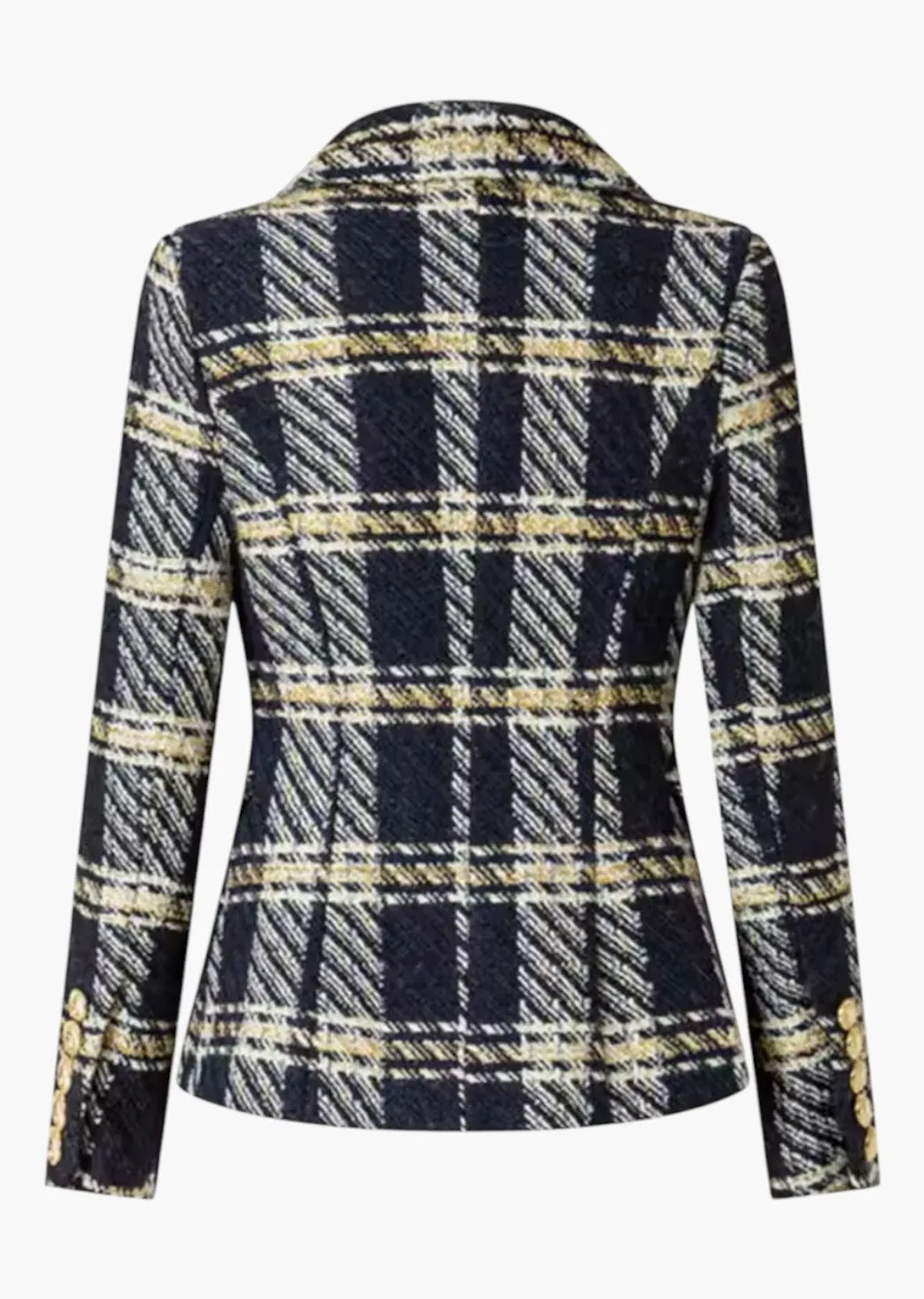 Brunhilde Plaid Tweed Blazer