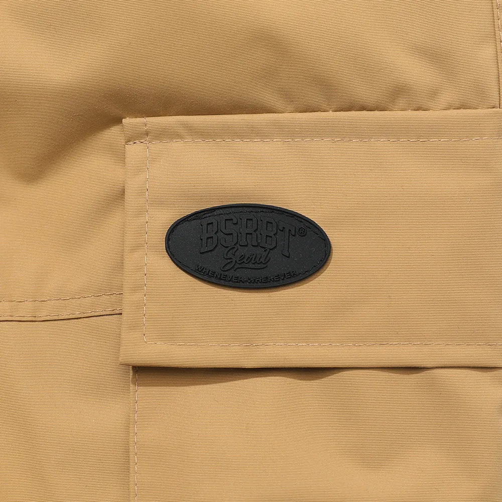 CARGO POCKET BOX TRACK PANTS DARK BEIGE