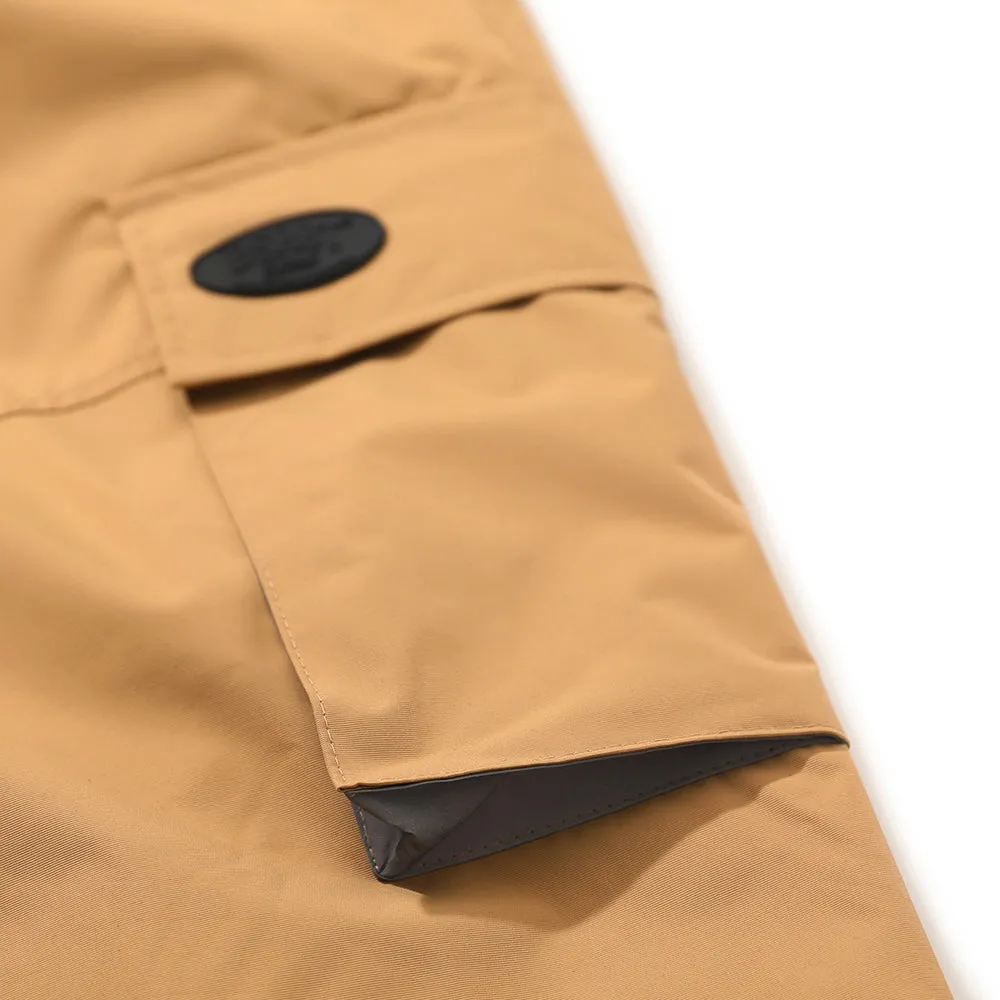 CARGO POCKET BOX TRACK PANTS DARK BEIGE