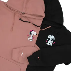 Cartoon Dog Couple Matching Hoodies – Custom Embroidered Sweatshirts for Couples