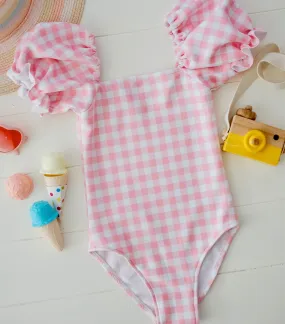 Ceara Bodysuit Pink Gingham