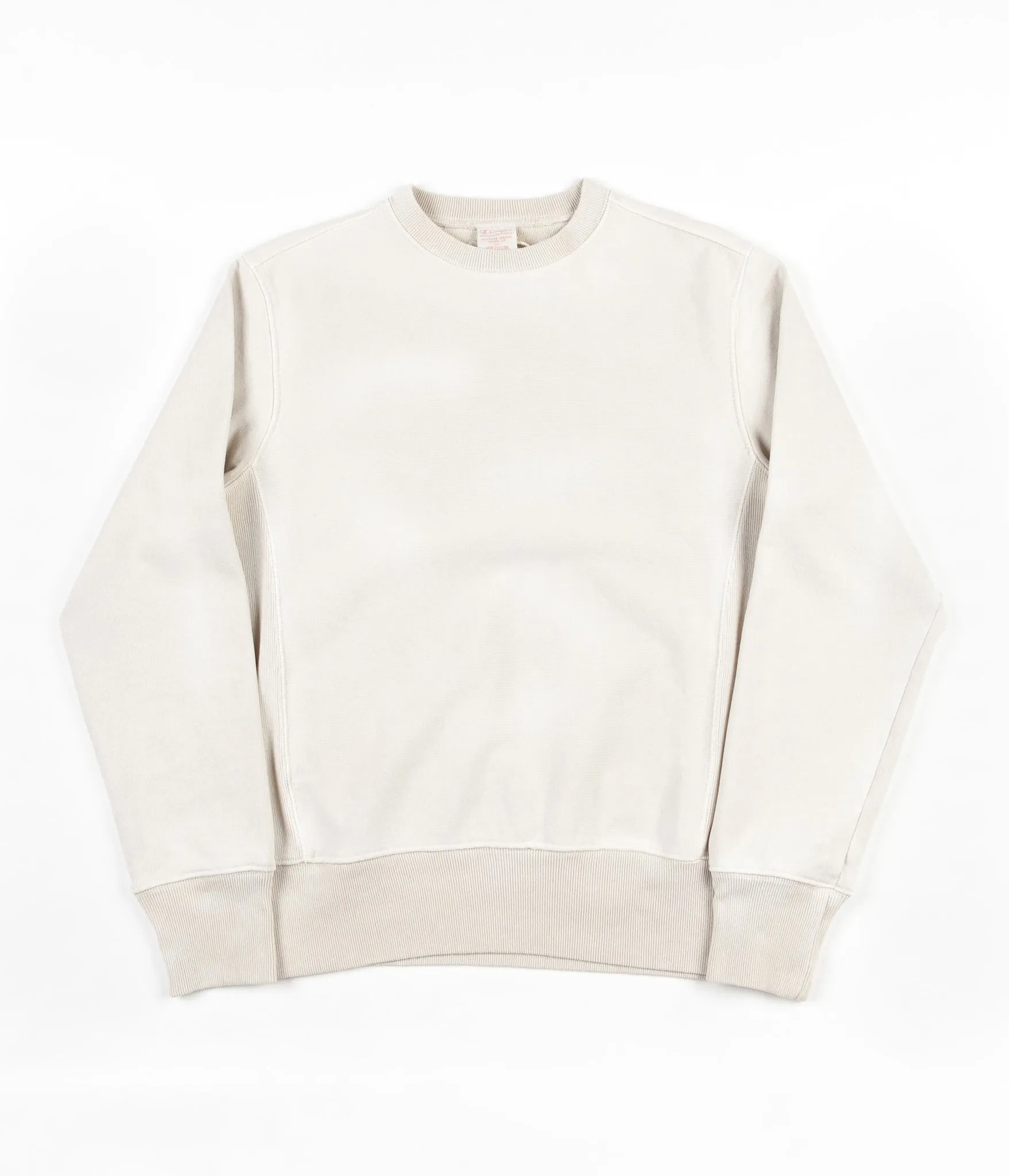 Champion Reverse Weave Enzyme Washed Crewneck Sweatshirt - Cream