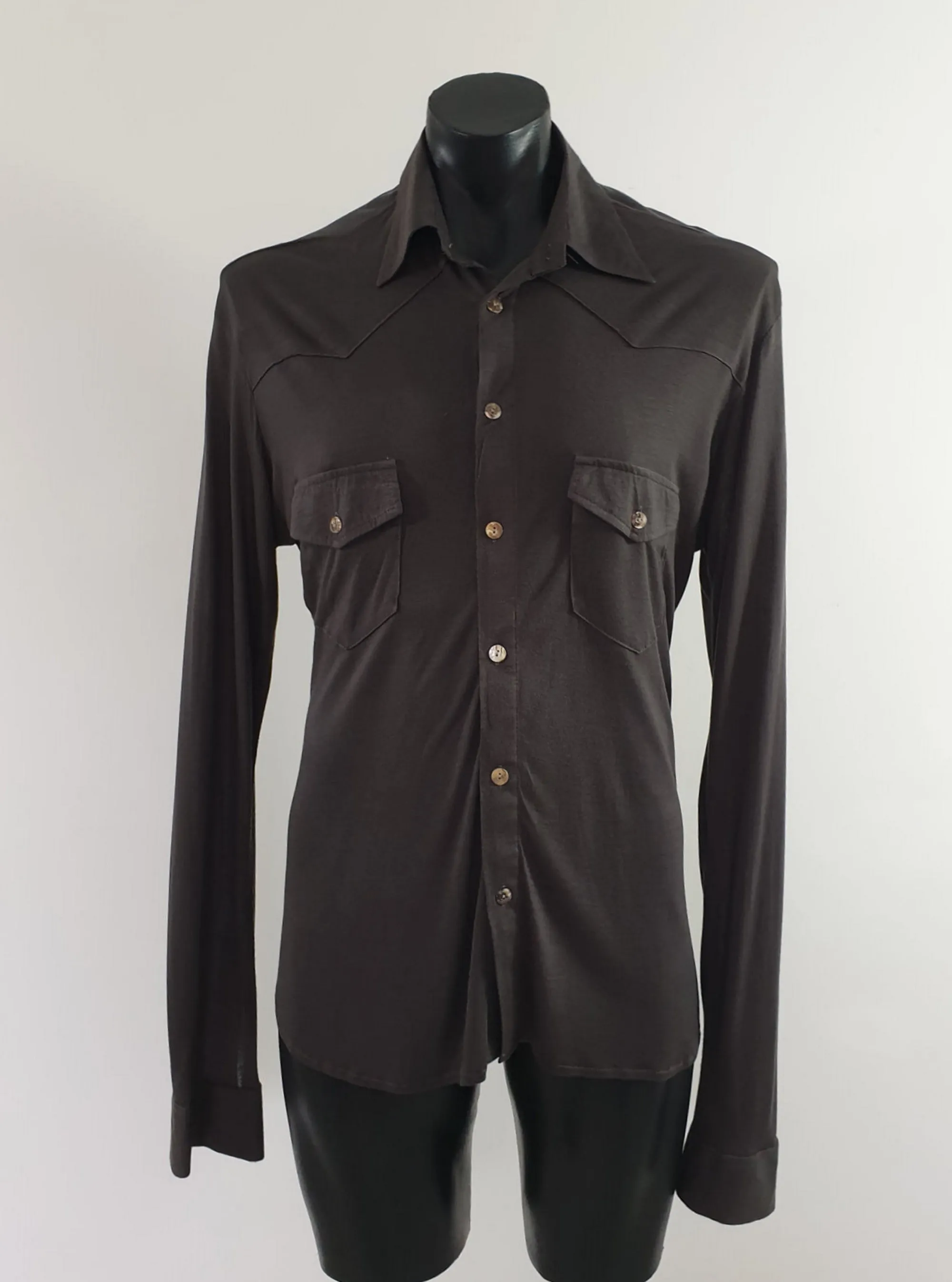 Charcoal Grey Body Shirt by Hoss