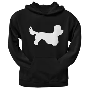 Dandie Dinmont Silhouette Black Adult Hoodie