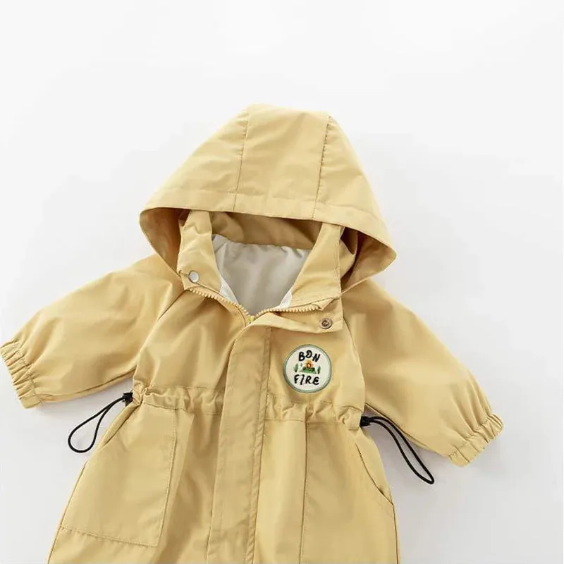 Double-Layered Outdoor Hooded Romper