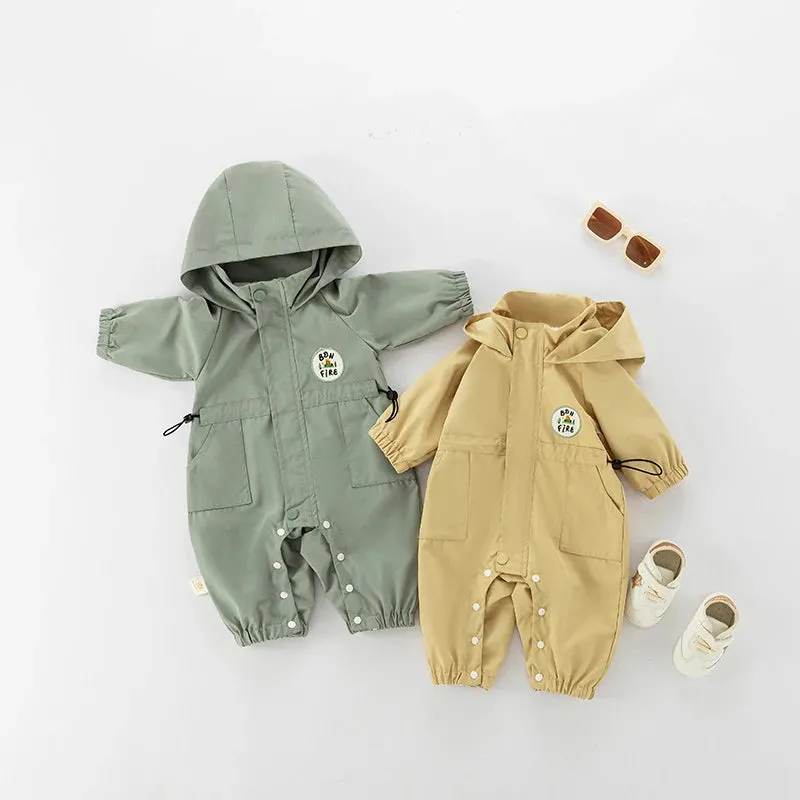 Double-Layered Outdoor Hooded Romper