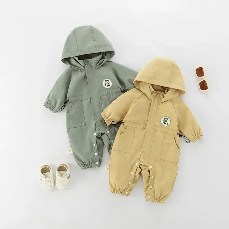 Double-Layered Outdoor Hooded Romper