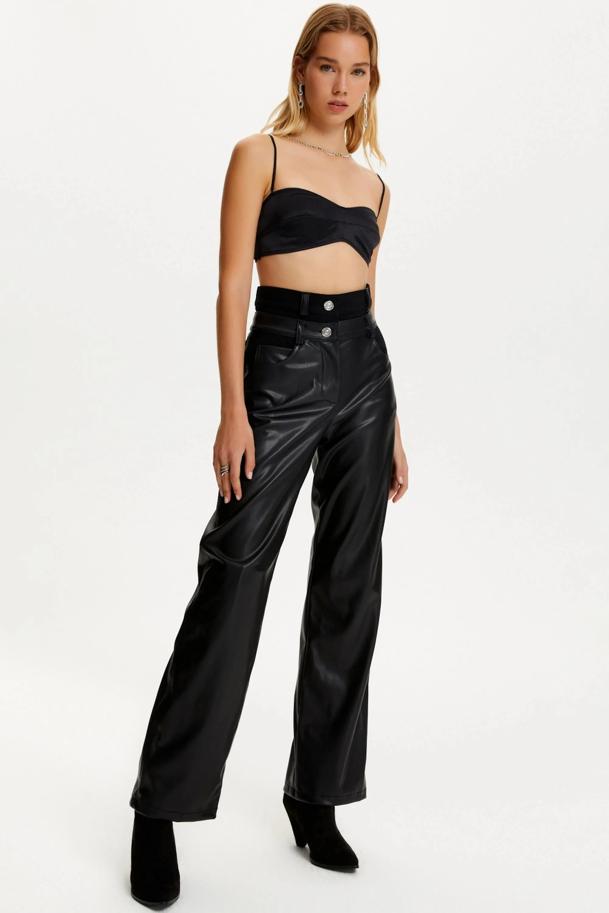 Double Waisted Straight Pants