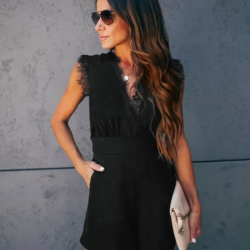 Elba Black Romper