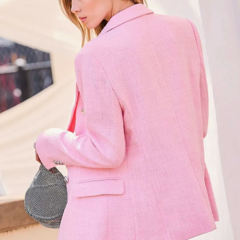 Elle Woods Pink Tweed Blazer Jacket