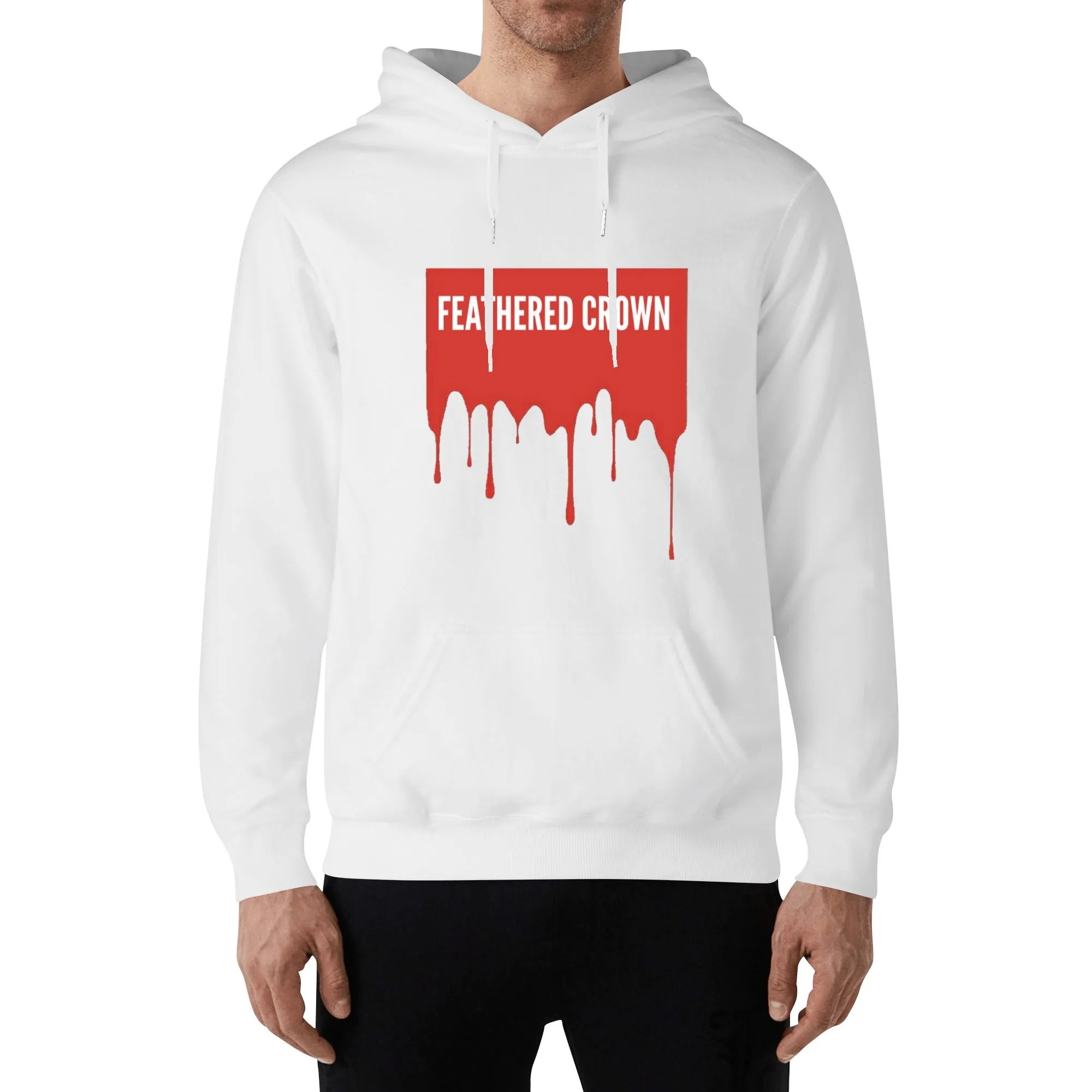 Front & Back Printing Adult Cotton Drip Banner Hoodie