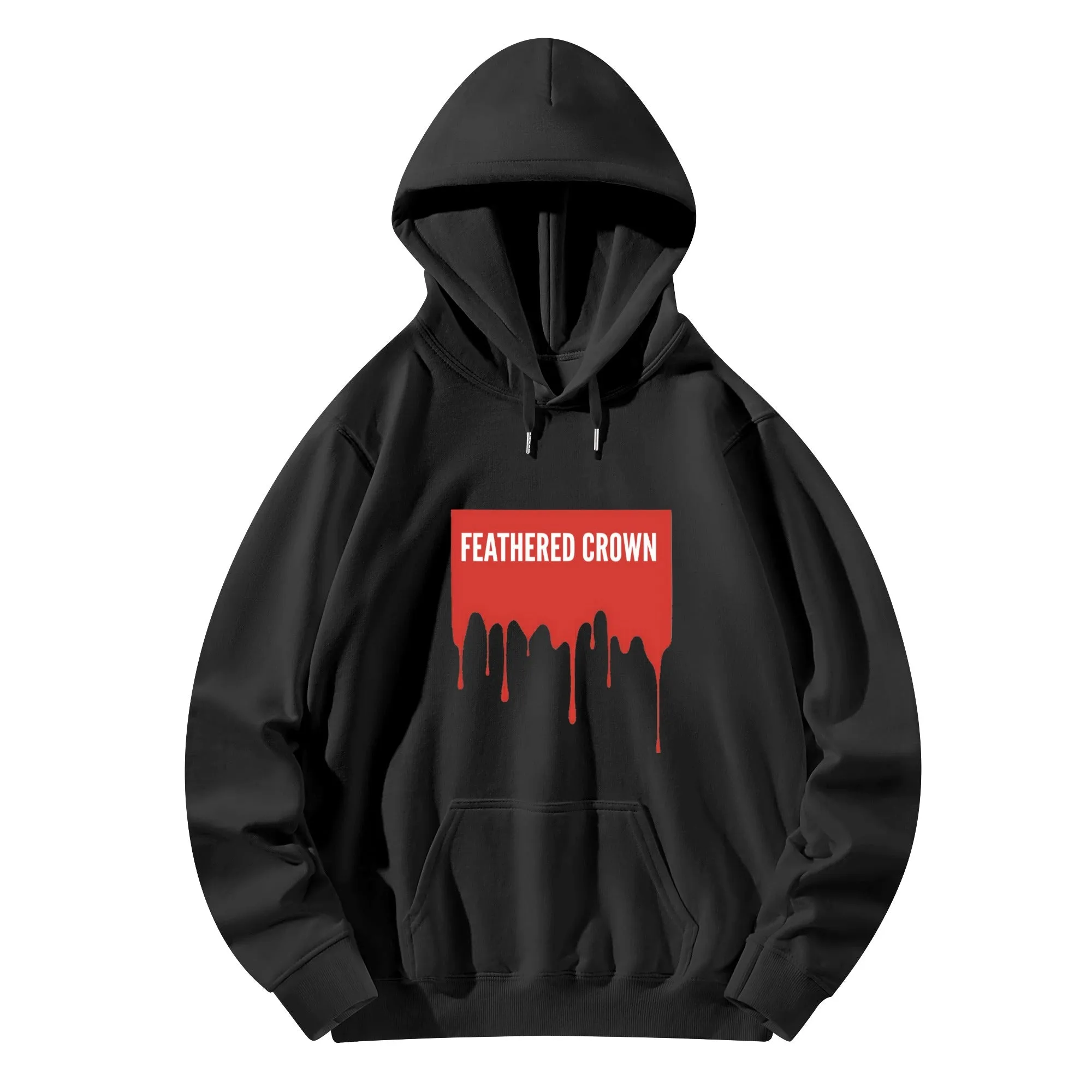 Front & Back Printing Adult Cotton Drip Banner Hoodie