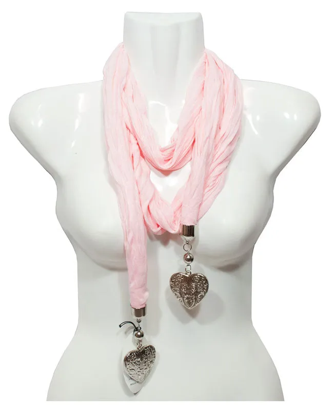 Girls Heart Shape Pendants Fashion Scarf Wholesale