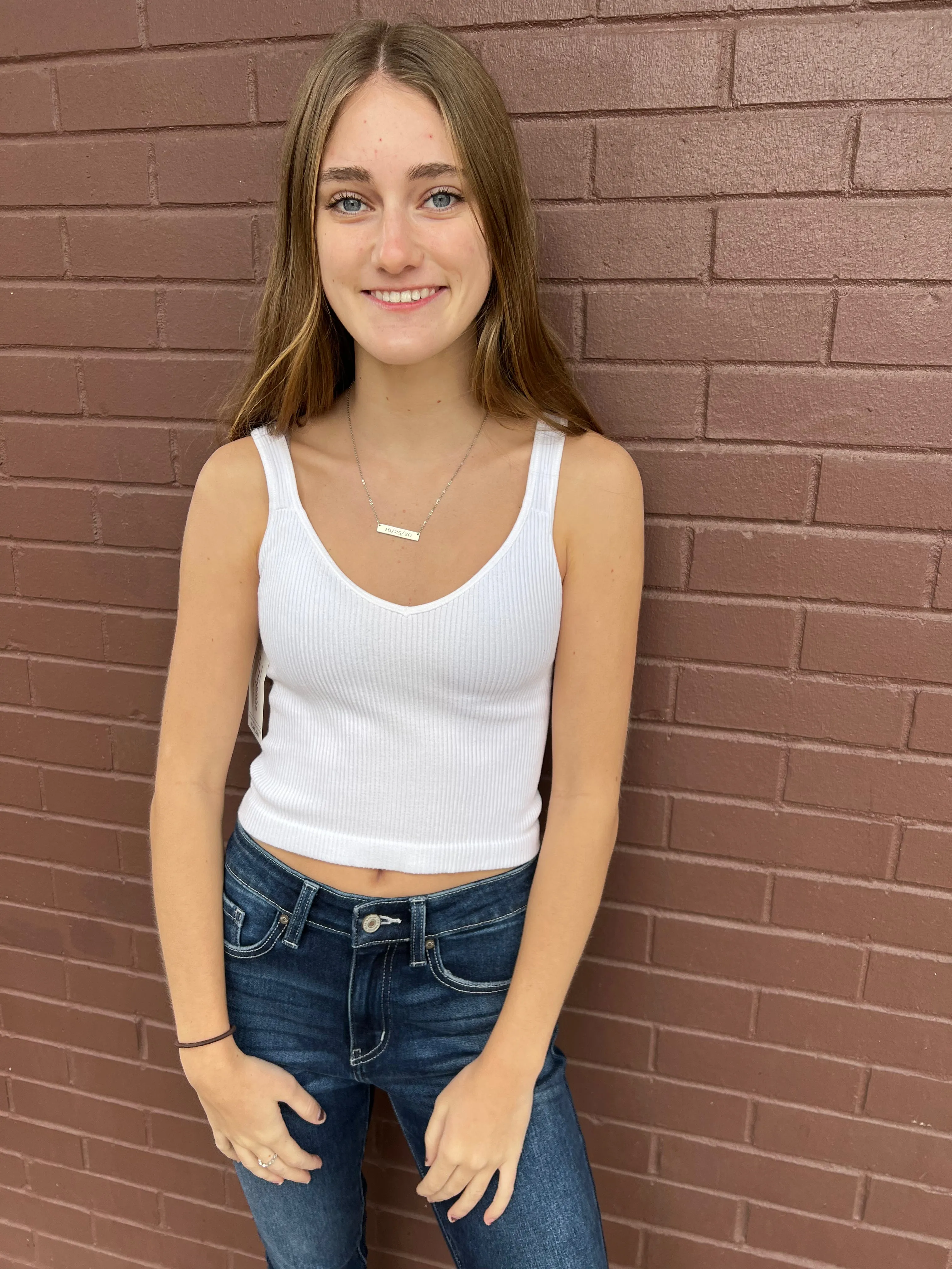 Good Times Bralette Tank - White