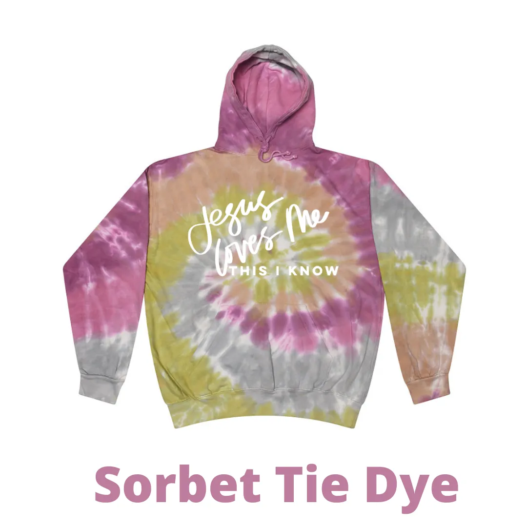 Jesus Loves Me Tie Dye Hoodie