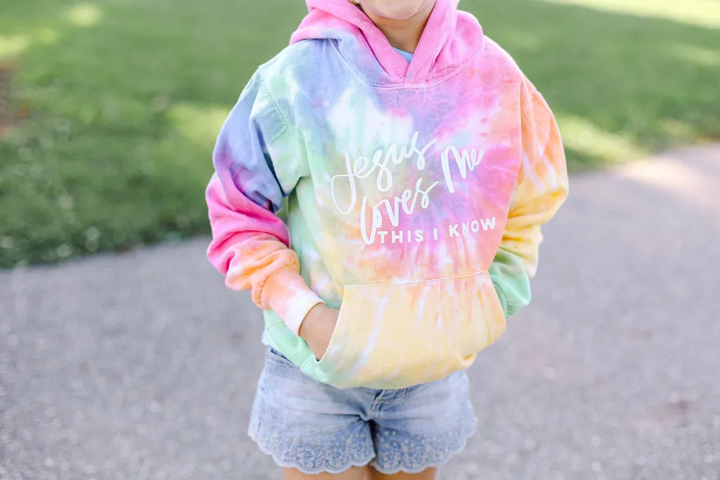 Jesus Loves Me Tie Dye Hoodie