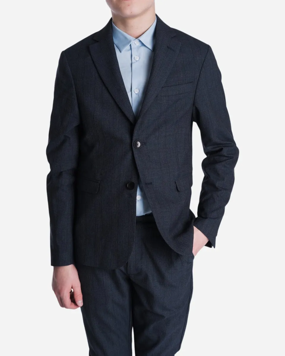 Kai Check Blazer - Blue Check