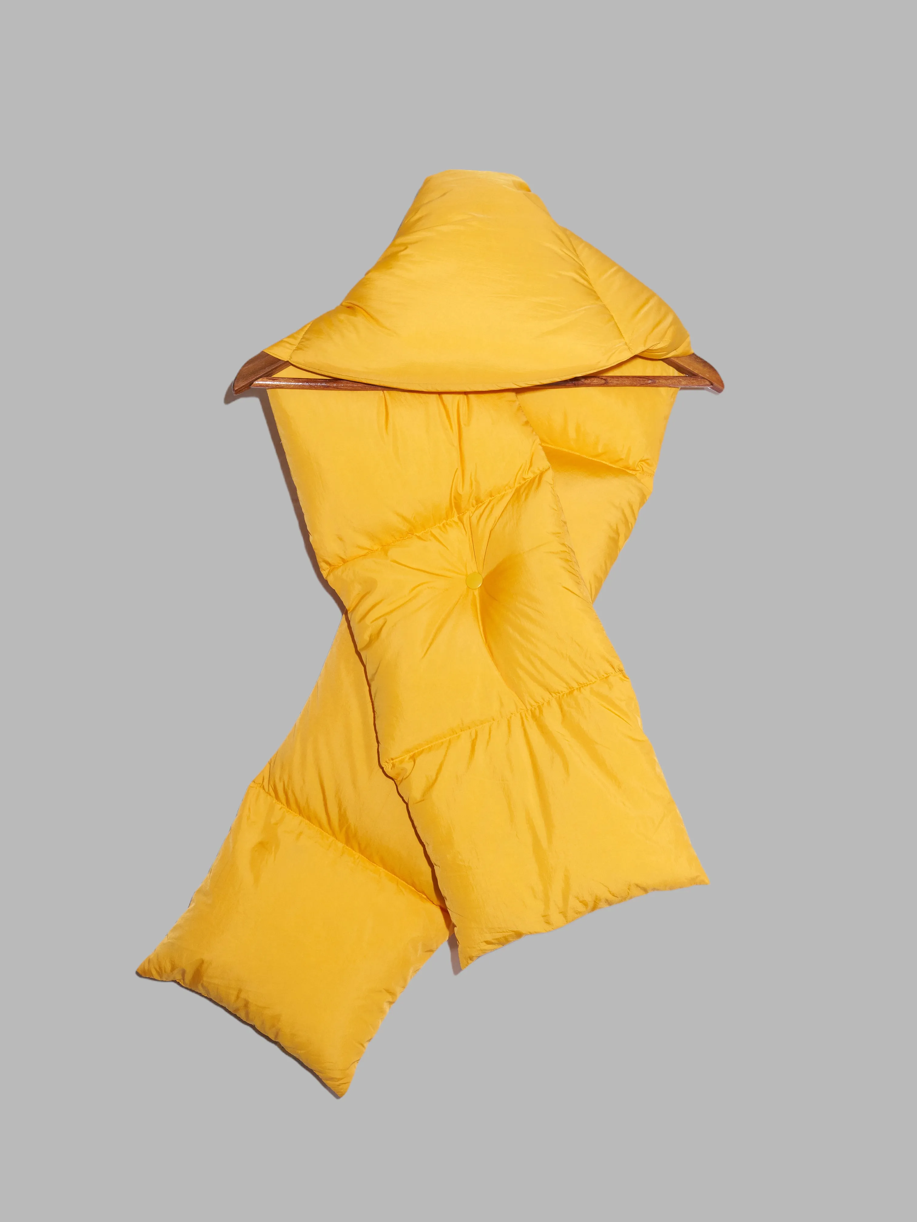 Keita Maruyama Homme yellow nylon down puffer scarf