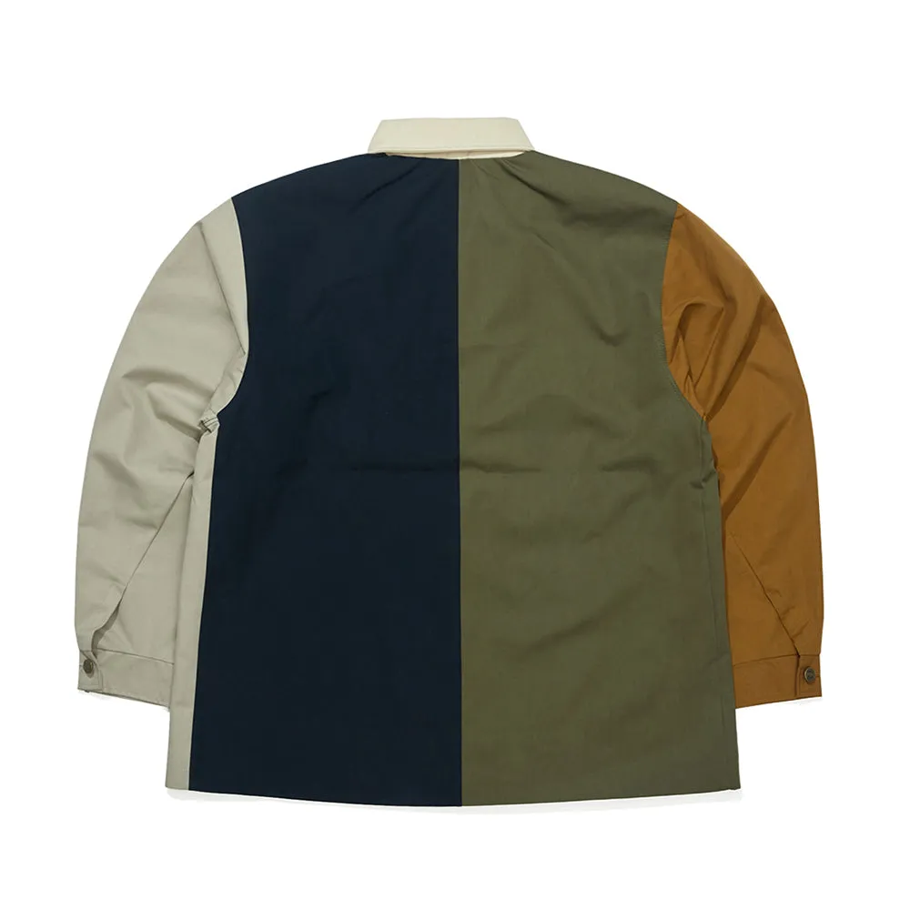 LOGO COLLAR COTTON BASIC JACKET MIX