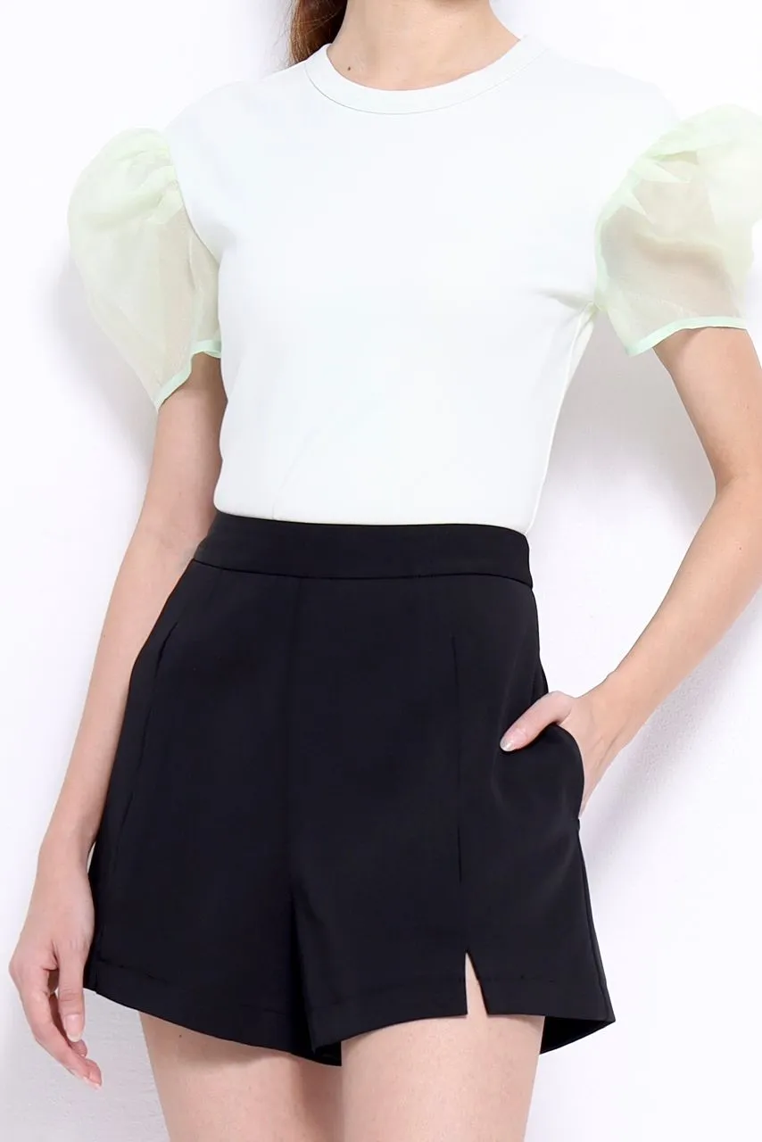 Lola Organza Puff Sleeve Blouse