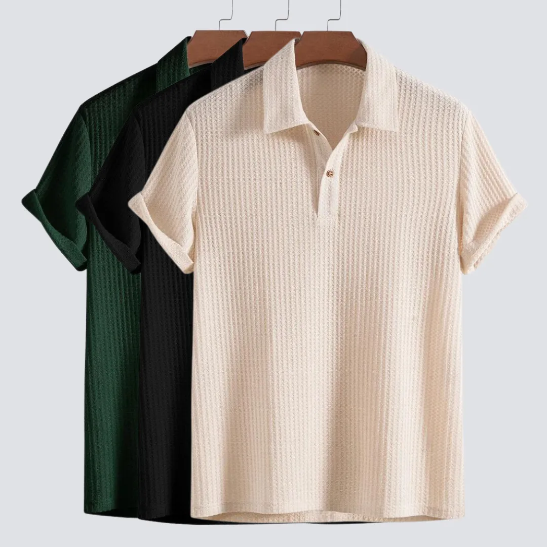 Massimo Waffle Knit Polo