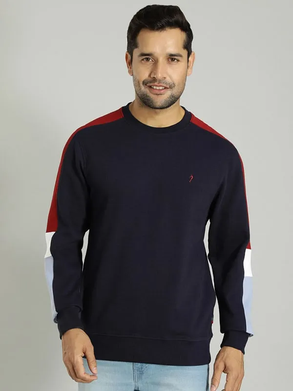 Men Color Block Crew Neck Sweatshirt