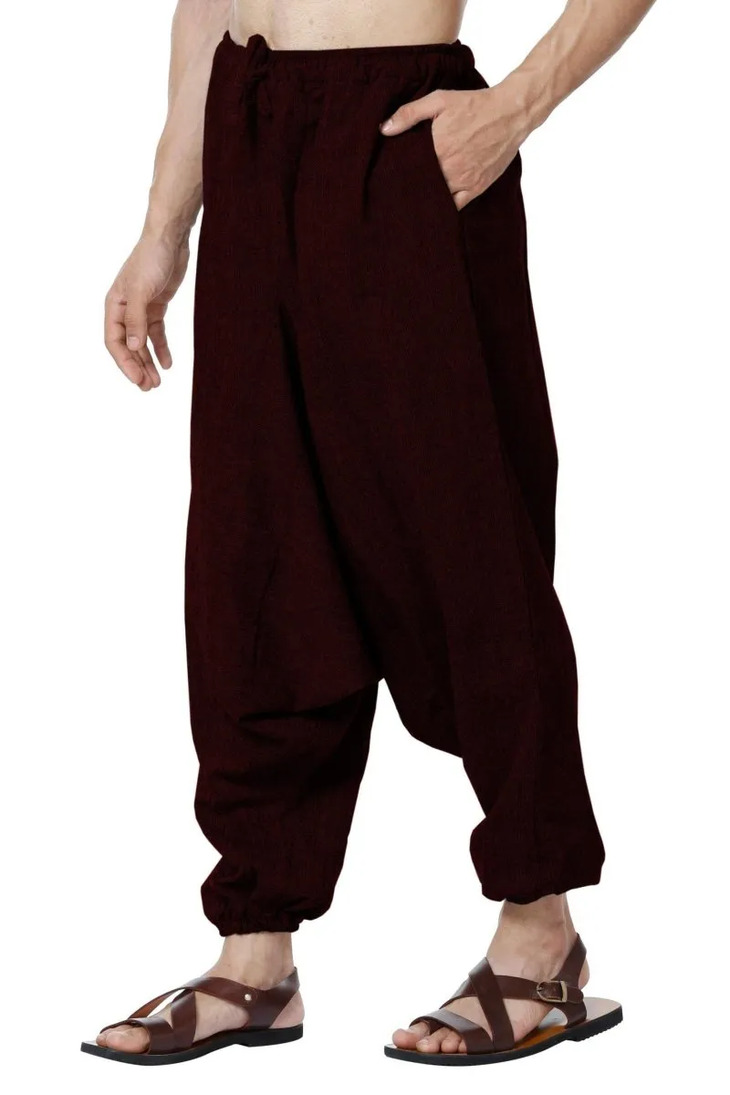 Men's Harem Pant | Maroon | Fits Waist Size 28" to 36"