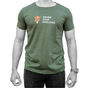 Men's Round Neck T-Shirt - Green Melange