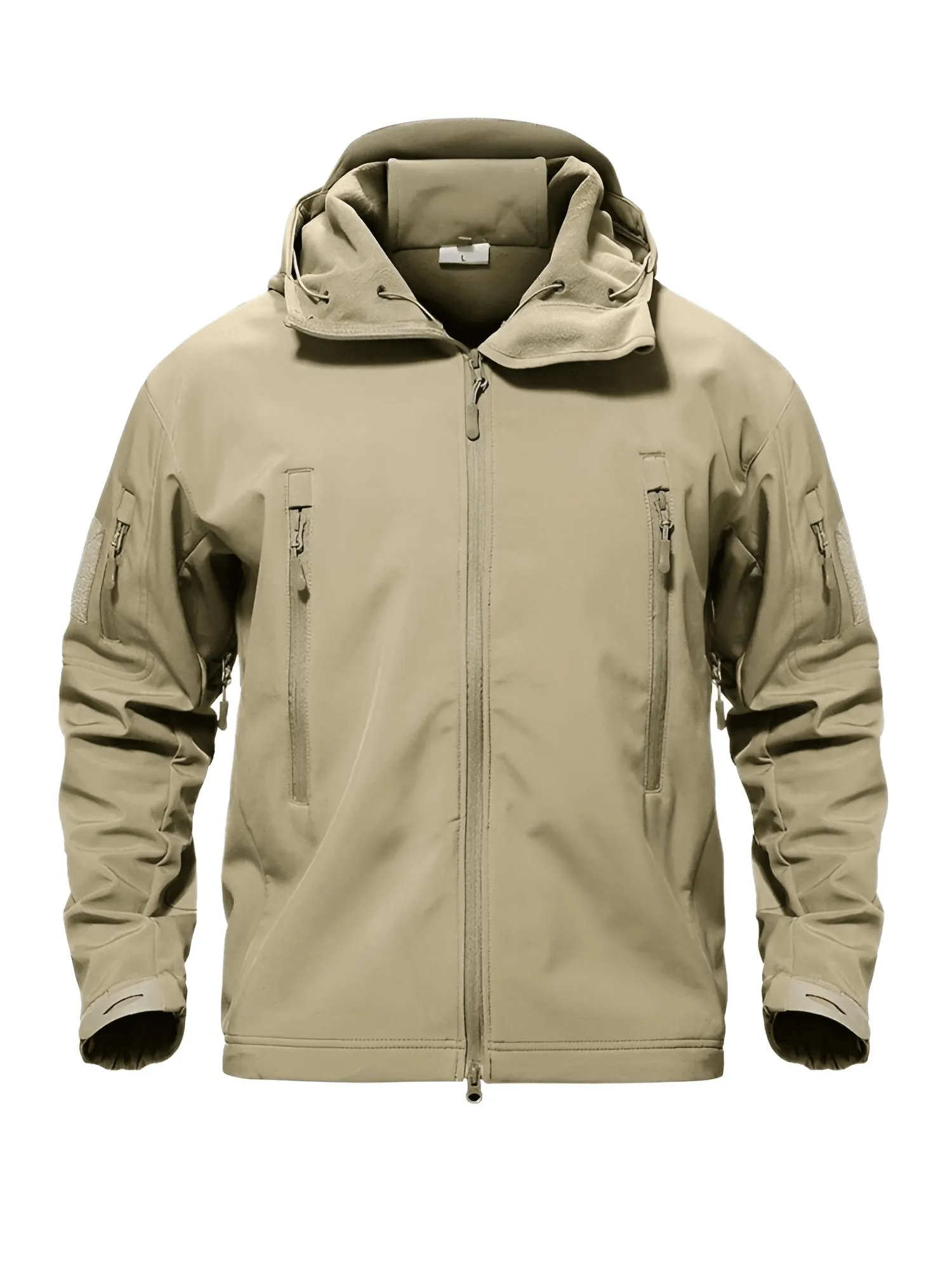 Men's Winter Jacket - Water-Resistant Soft Shell Coat with Hood & Fleece Lining