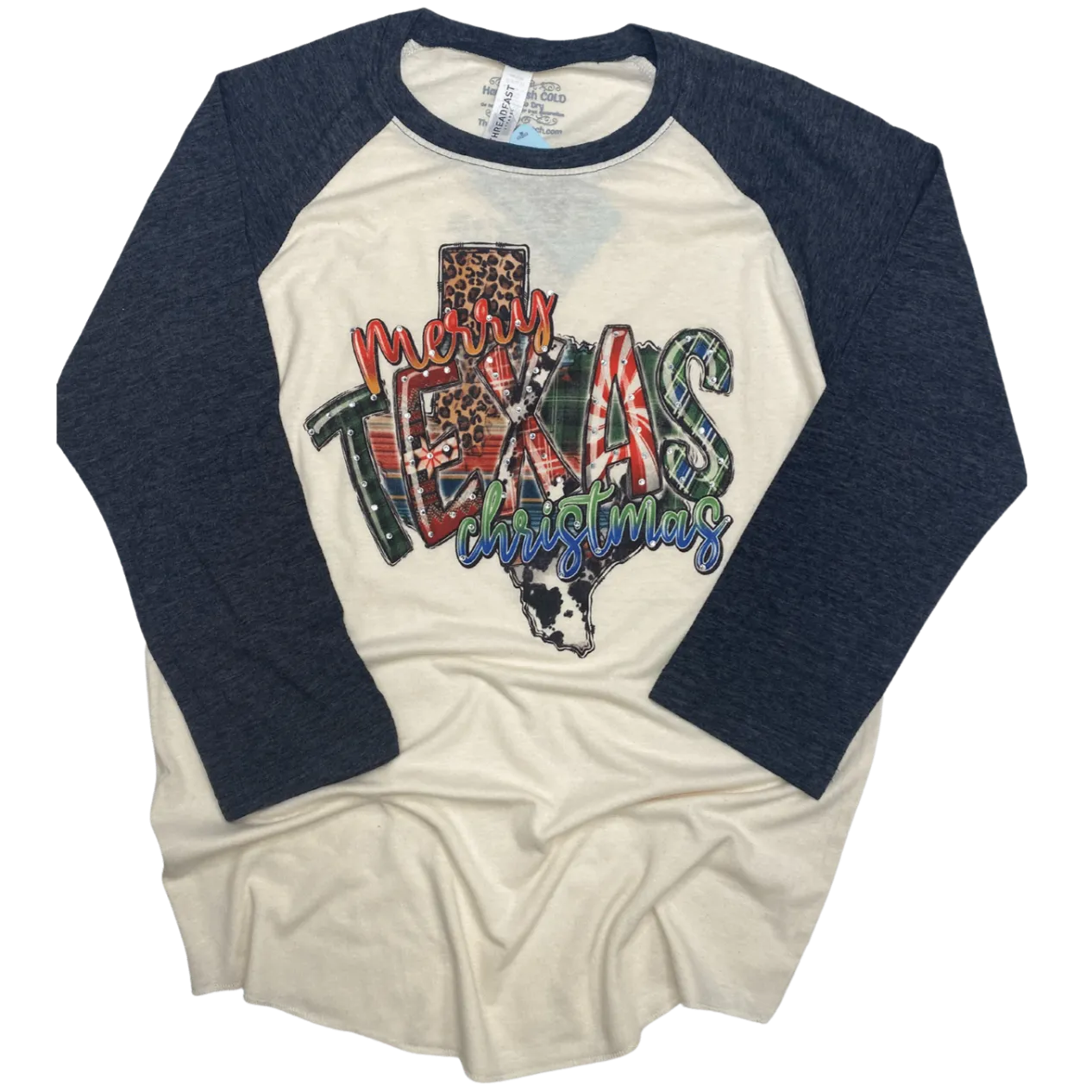 Merry Texas Christmas Raglan tee HV150