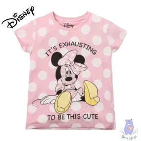 Minnie Mouse Print Crew-Neck T-shirt