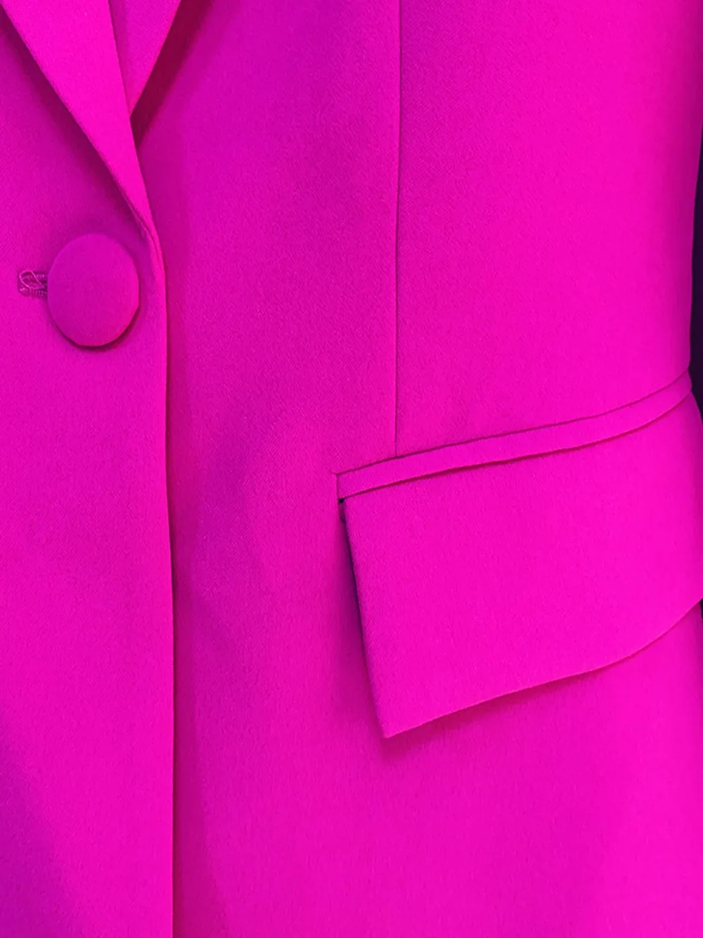 NAOMA Blazer & Flared Pants Set in Fuchsia