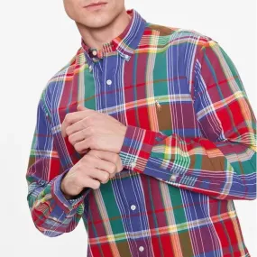 Oxford Shirt - Plaid - Red/Blue Multi