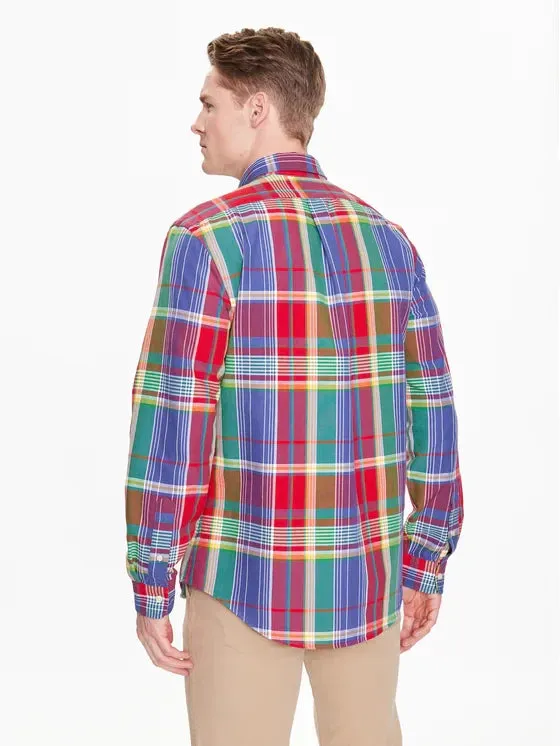 Oxford Shirt - Plaid - Red/Blue Multi