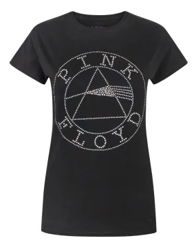 Pink Floyd Dark Side Of The Moon Women's Diamante T-Shirt