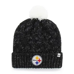 Pittsburgh Steelers - Women’s Black Fiona Cuff Knit Hat, 47 Brand