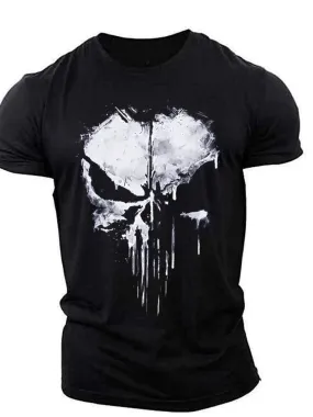 Punisher Skull Print T-shirt