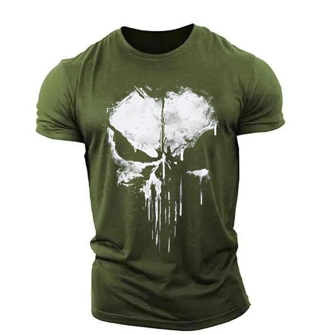 Punisher Skull Print T-shirt