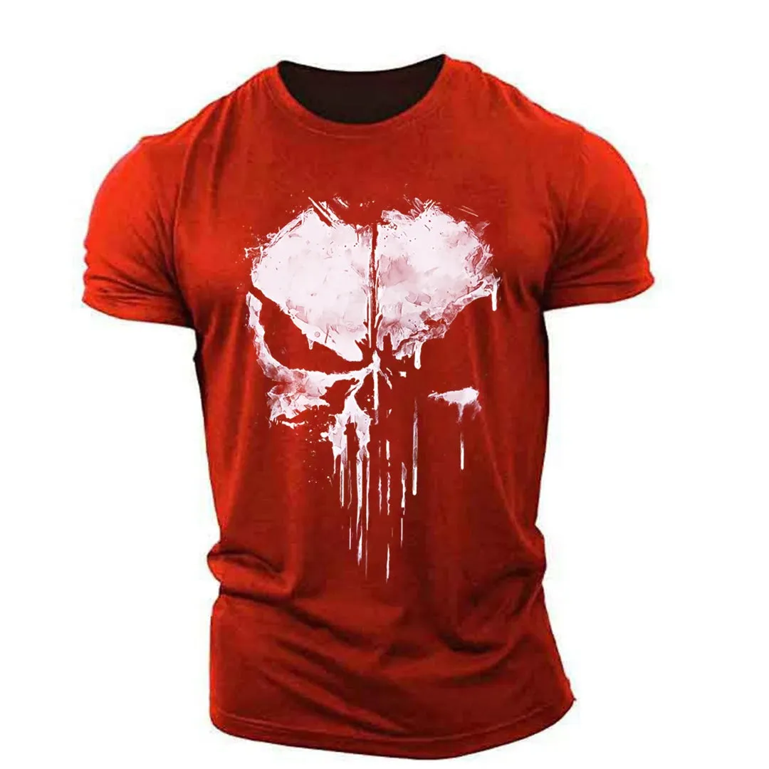 Punisher Skull Print T-shirt