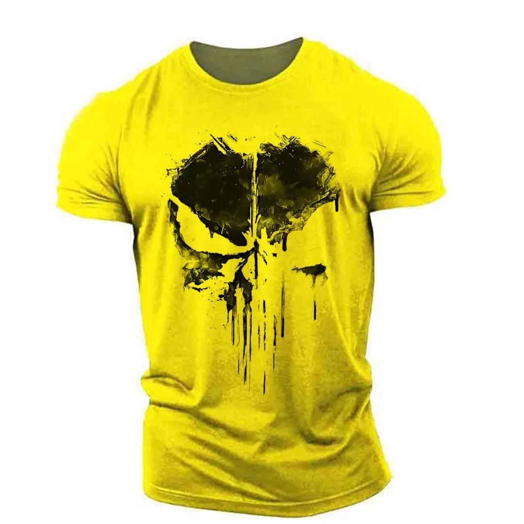 Punisher Skull Print T-shirt