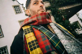 Pure Wool Scarf - YOUR OWN TARTAN - Scottish Tartan Lined with Liberty Fabrics