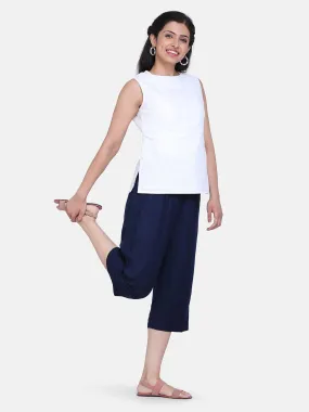 Rayon Culottes - Navy Blue